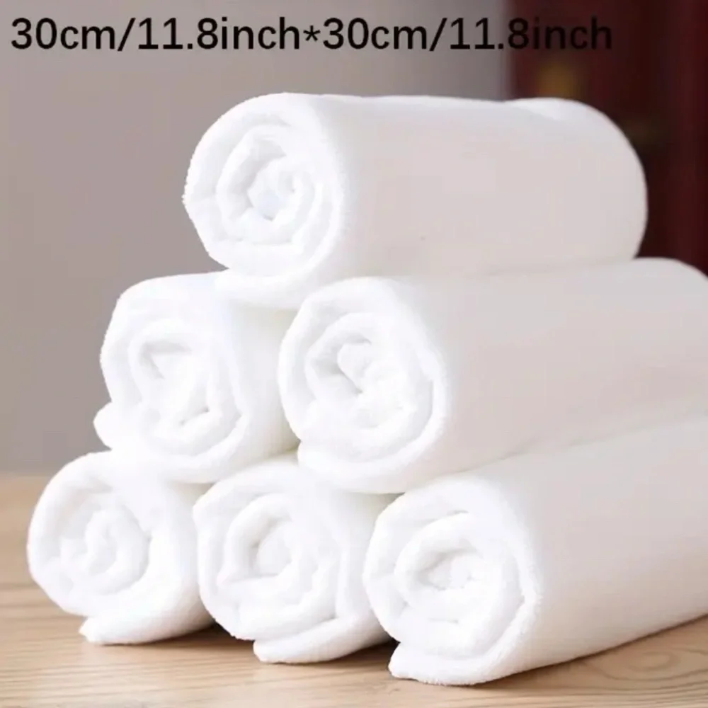 5pc White Towels, Microfiber Towels
